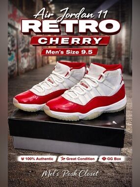 Nike Air Jordan 11 Retro “Cherry” • Men’s Size 9.5 • Gently Worn 👟🍒